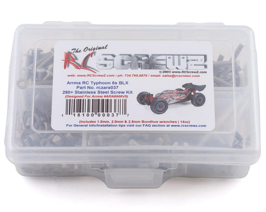 RCZARA037 RC Screwz Arrma Typhon 6S BLX V5 Stainless Steel Screw Kit