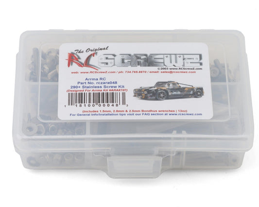 RCZARA048 RC Screwz Arrma Infraction V3 3S BLX Stainless Steel Screw Kit