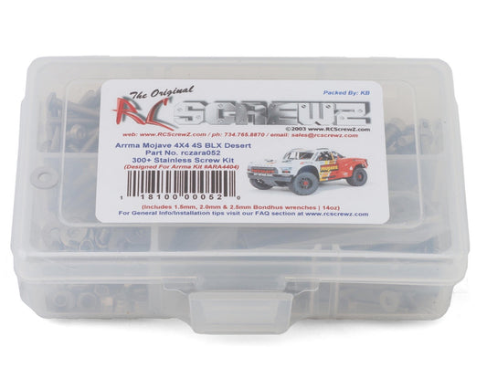 RCZARA052 RC Screwz Arrma Mojave 4S BLX 1/8 RTR 4X4 Desert Truck Stainless Steel Screw Kit