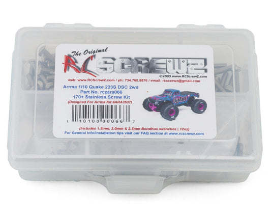 RCZARA066 RC Screwz Arrma® 1/10 Quake 223S 2WD Stainless Steel Screw Kit