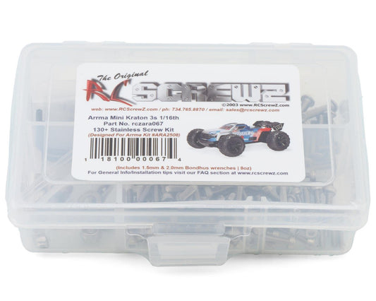 RCZARA067 RC Screwz Arrma Mini Kraton Stainless Steel Screws Kit