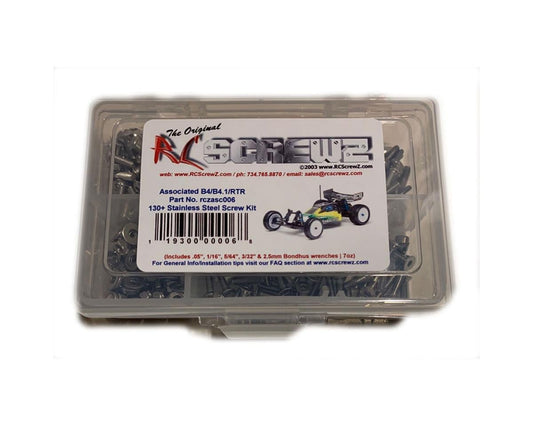 RCZASC006 RC Screwz Associated B4 / B4.1 Stainless Steel Screw Kit