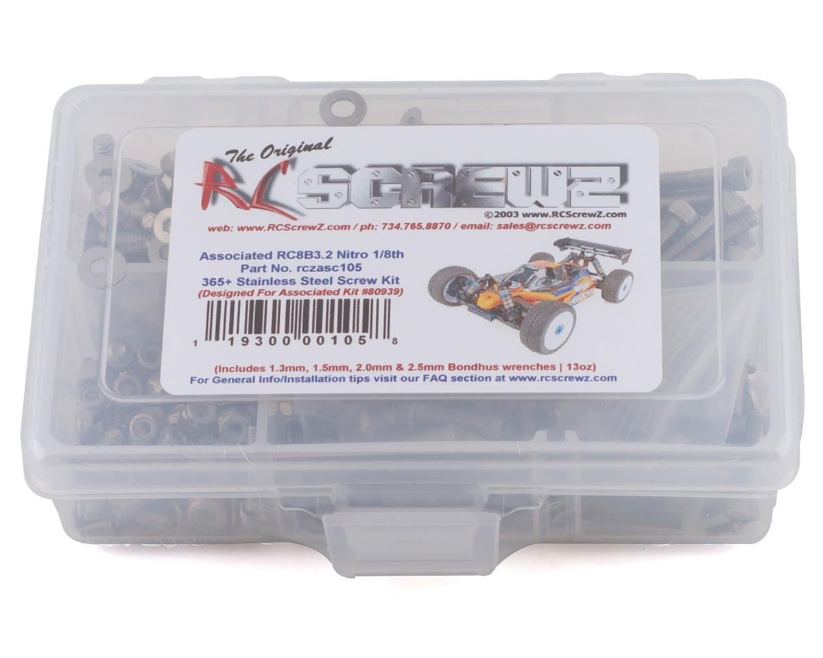 RCZASC105 RC Screwz Associated RC8B3.2 Stainless Steel Screw Kit