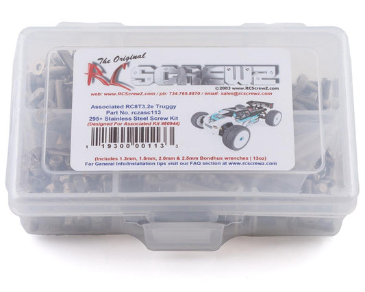 RCZASC113 RC Screwz Associated RC8T3.2e Stainless Steel Screw Kit