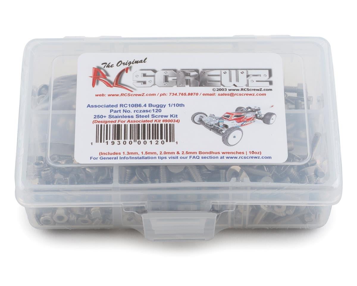 RCZASC120 RC Screwz Associated RC10B6.4 Buggy Stainless Steel Screw Kit