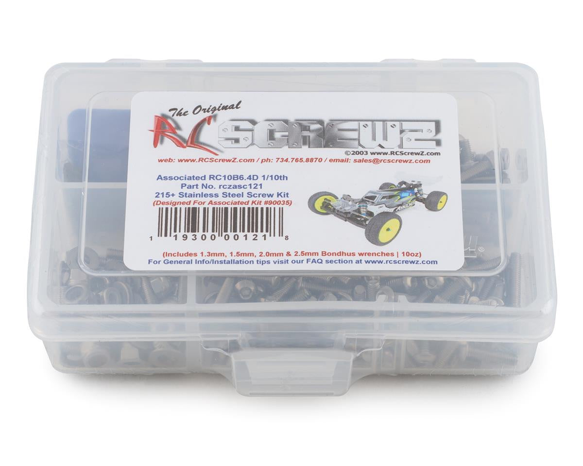 RCZASC121 RC Screwz Associated RC10B6.4D Buggy Stainless Steel Screw Kit