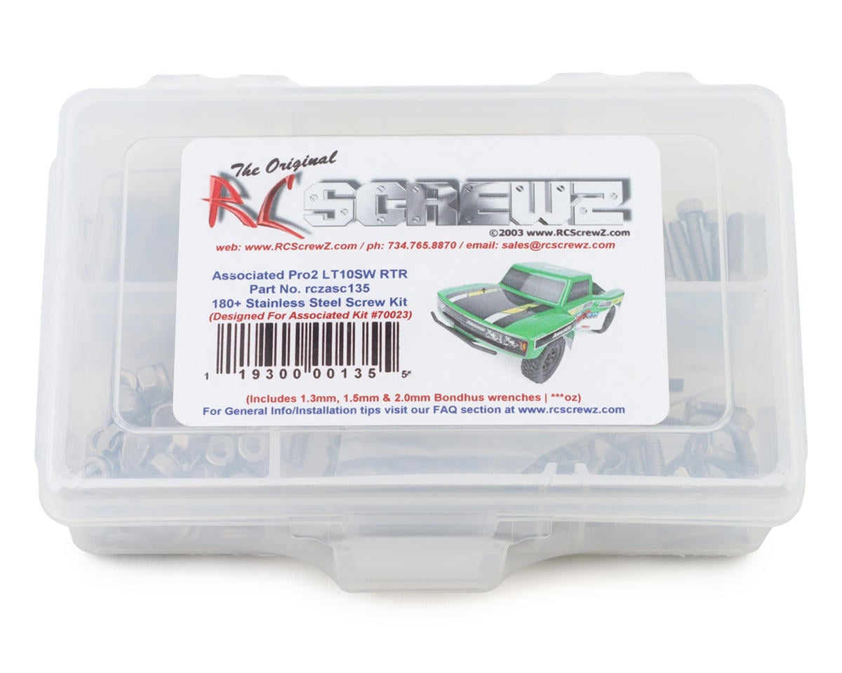 RCZASC135 RC Screwz Team Associated Pro2 LT10SW RTR SC Truck Stainless Steel Screw Kit