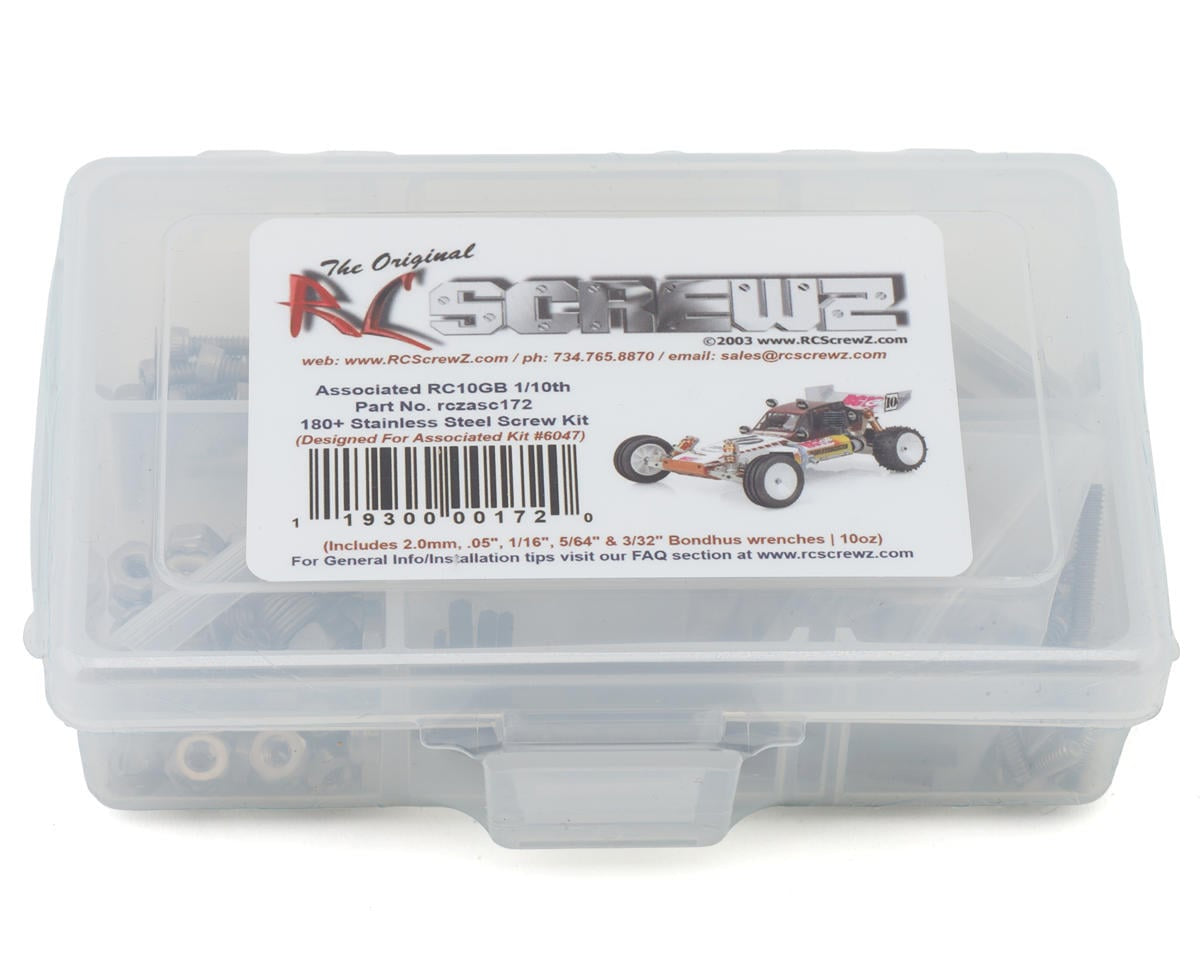 RCZASC172 RC Screwz Team Associated RC10GB 1/10 Nitro Buggy Stainless Steel Screw Kit
