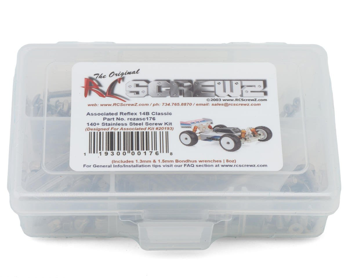 RCZASC176 RC Screwz Team Associated Reflex 14B 1/14 4WD Buggy Stainless Steel Screw Kit