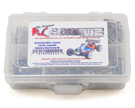 RCZASC044 RC Screwz Associated RC8.2 Stainless Steel Screw Kit