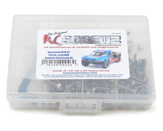 RCZASC046 RC Screwz Associated SC10GT Stainless Steel Screw Kit