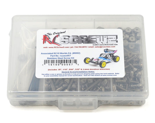 RCZASC057 RC Screwz Associated RC10 Worlds Stainless Steel Screw Kit