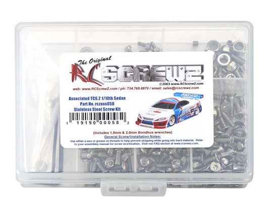 RCZASC058 RC Screwz Team Associated TC6.2 Stainless Steel Screw Kit