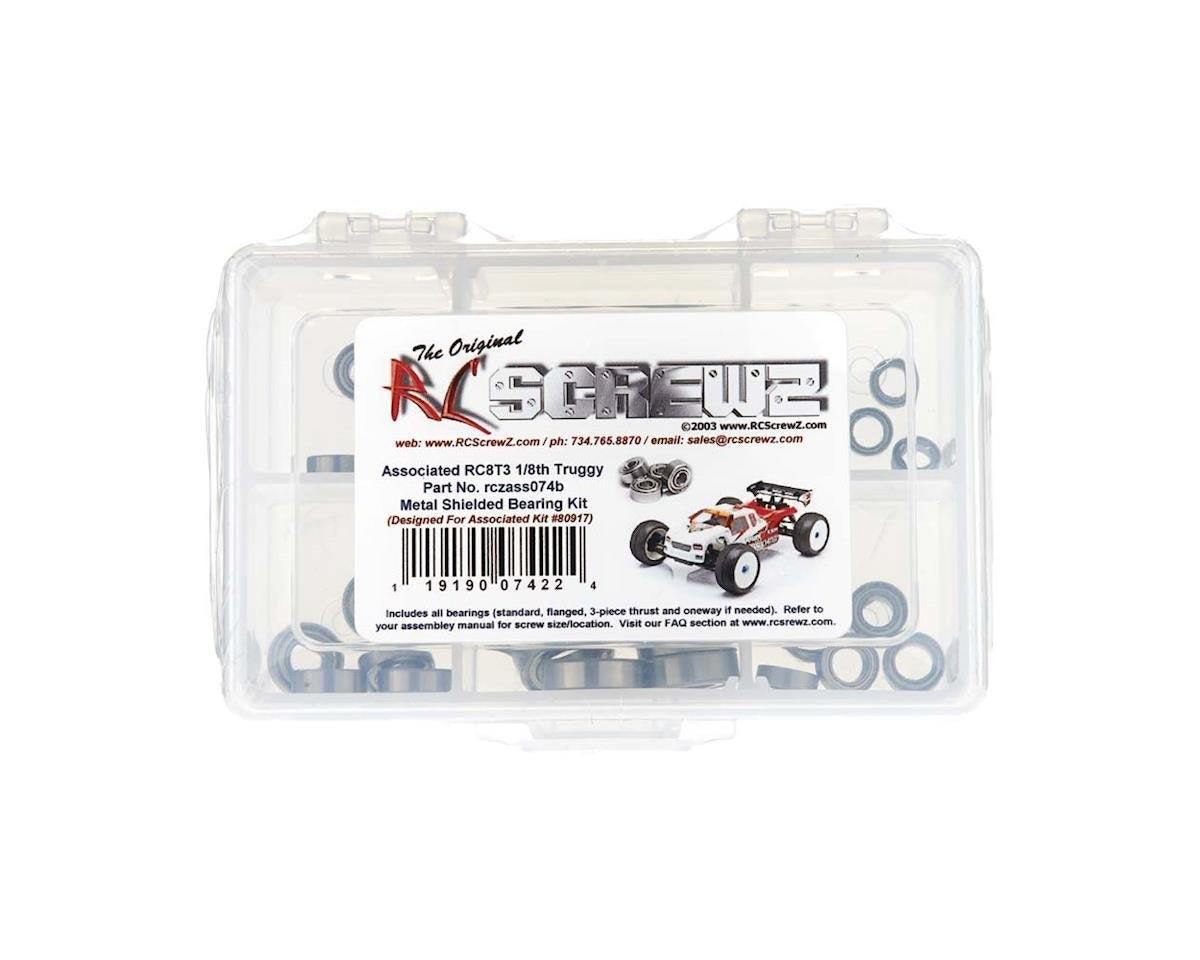 RCZASC074B RC Screwz Team Associated RC8T3 Metal Shielded Bearing Kit