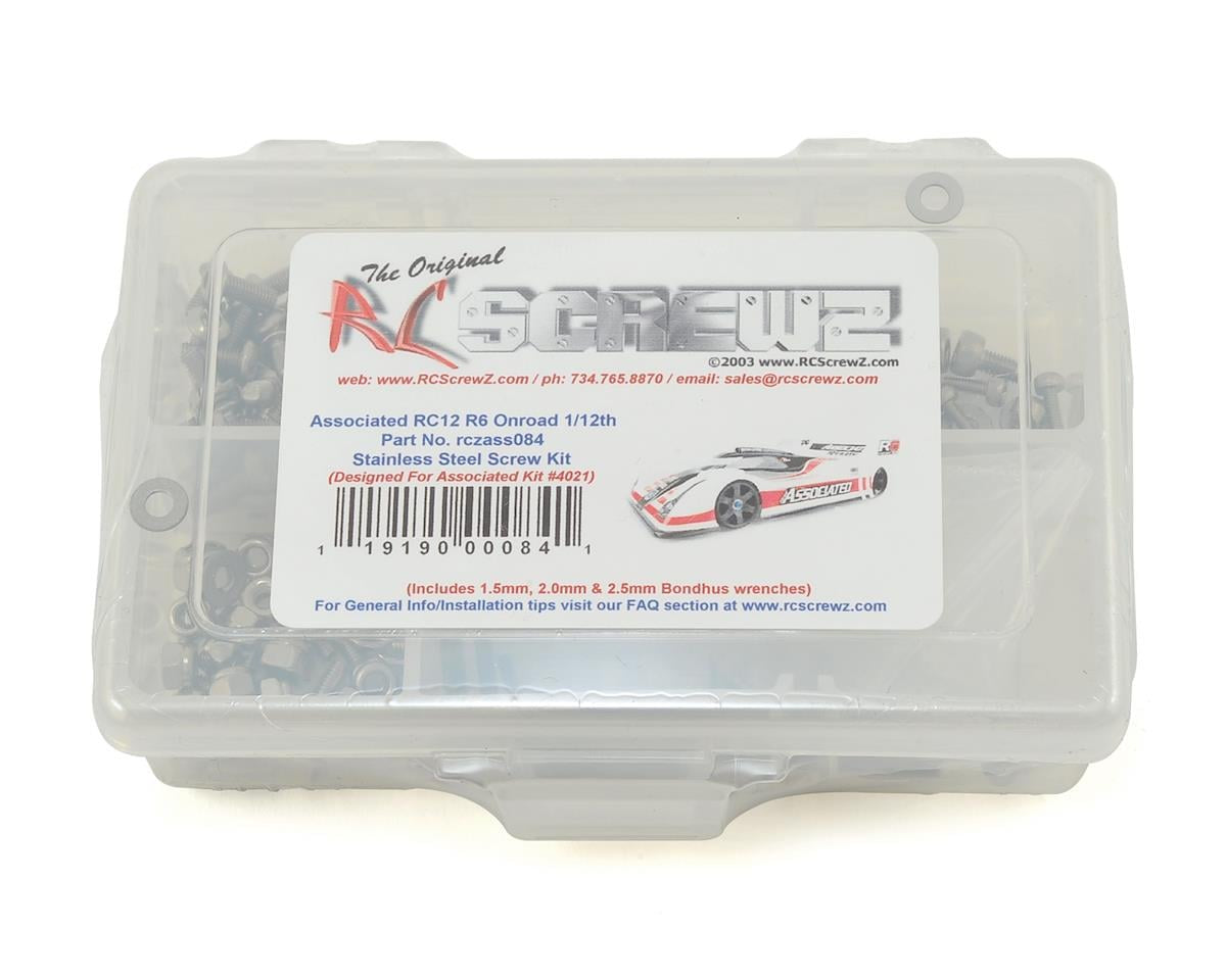RCZASC084 RC Screwz Associated RC12R6 Stainless Steel Screw Kit