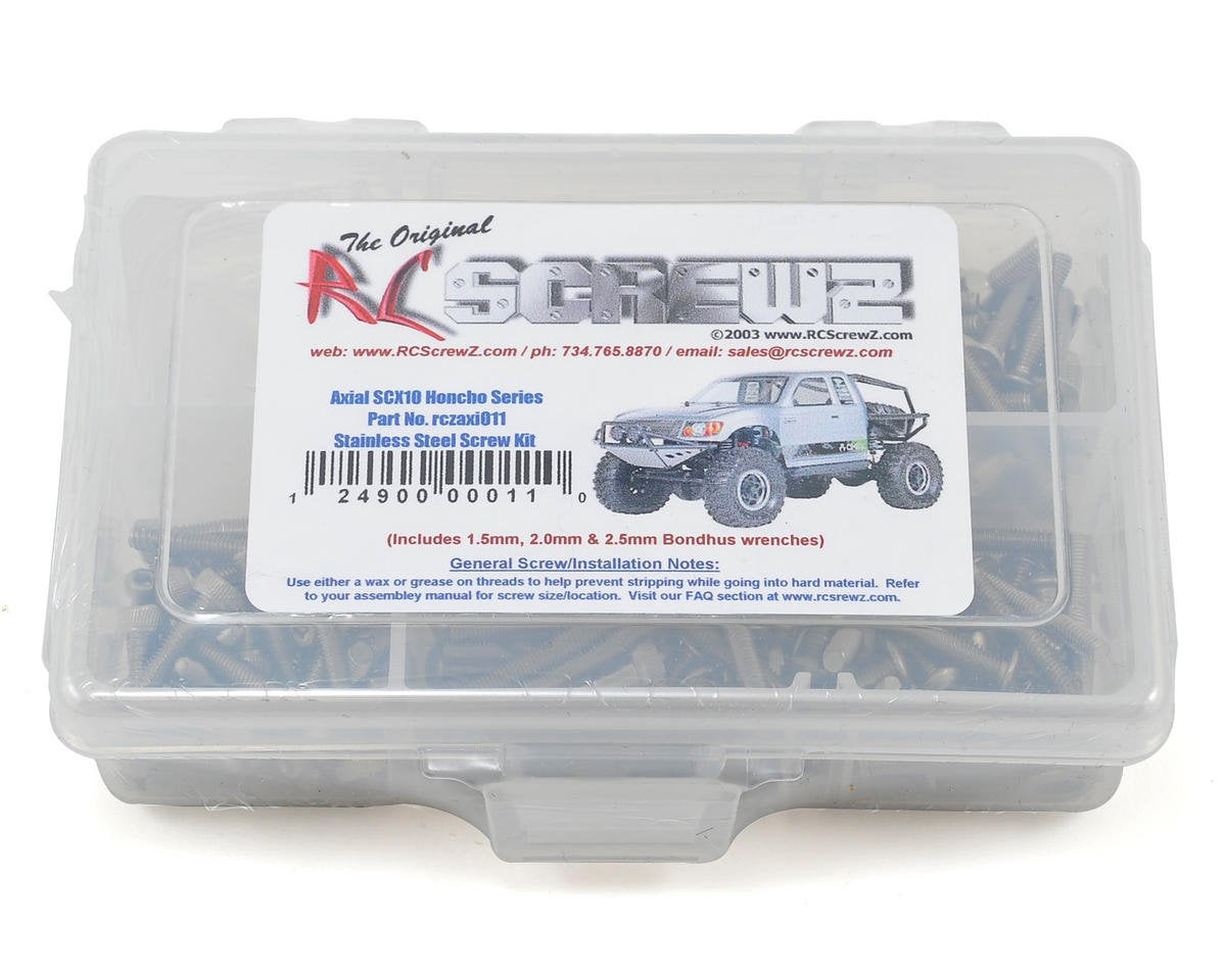 RCZAXI011 RC Screwz Axial SCX10 Honcho Stainless Steel Screw Kit