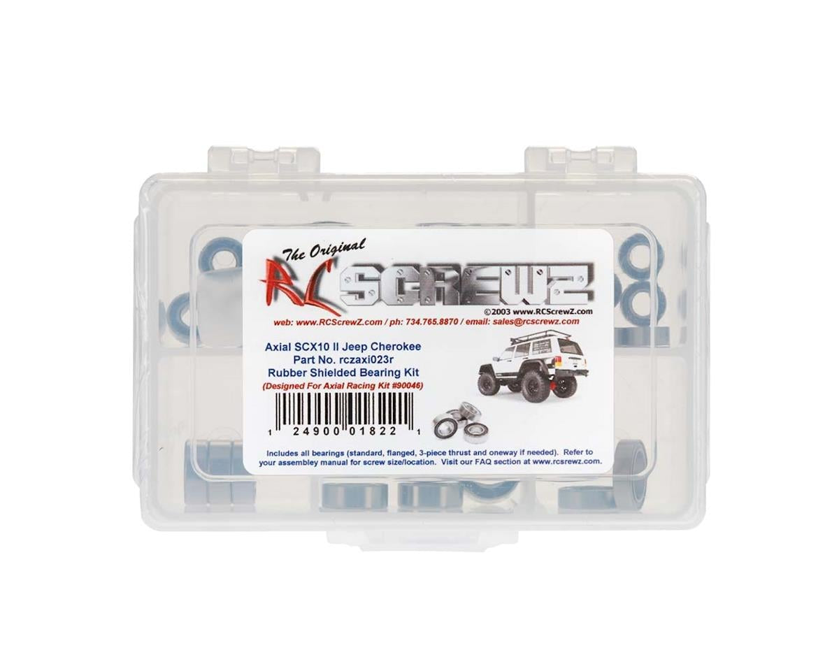 RCZAXI023R RC Screwz Rubber Shielded Bearing Kit SCX10 II (AXI90046)