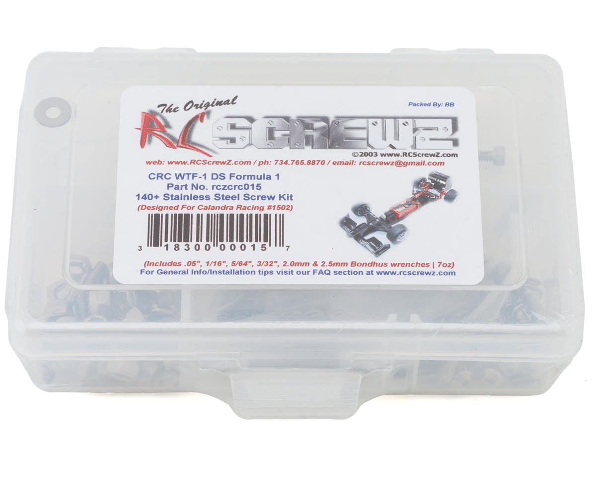 RCZCRC015 RC Screwz CRC WTF1 DS Formula 1 Stainless Steel Screw Kit