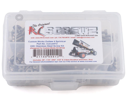 RCZCUS012 RC Screwz Custom Works Outlaw 4 Sprint Car Stainless Steel Screw Kit