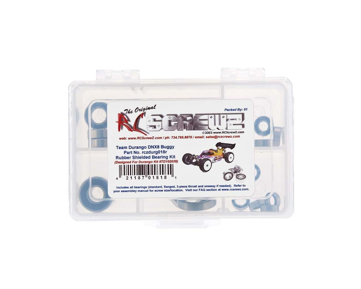 RCZDURG018R RC Screwz Team Durango DNX8 Rubber Shielded Bearing Kit