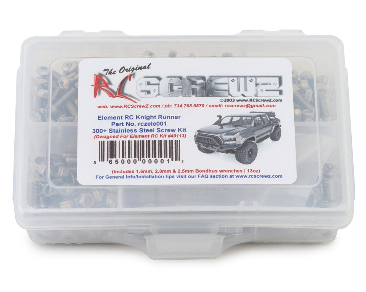 RCZELE001 RC Screwz Element RC Enduro Knight Runner Stainless Steel Screw Kit