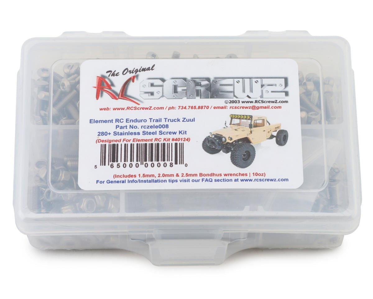 RCZELE008 RC Screwz Element RC Enduro Zuul Trail Truck Stainless Steel Screw Kit