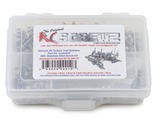 RCZELE010 RC Screwz Element RC Enduro Builder's Kit 2 Stainless Steel Screw Kit