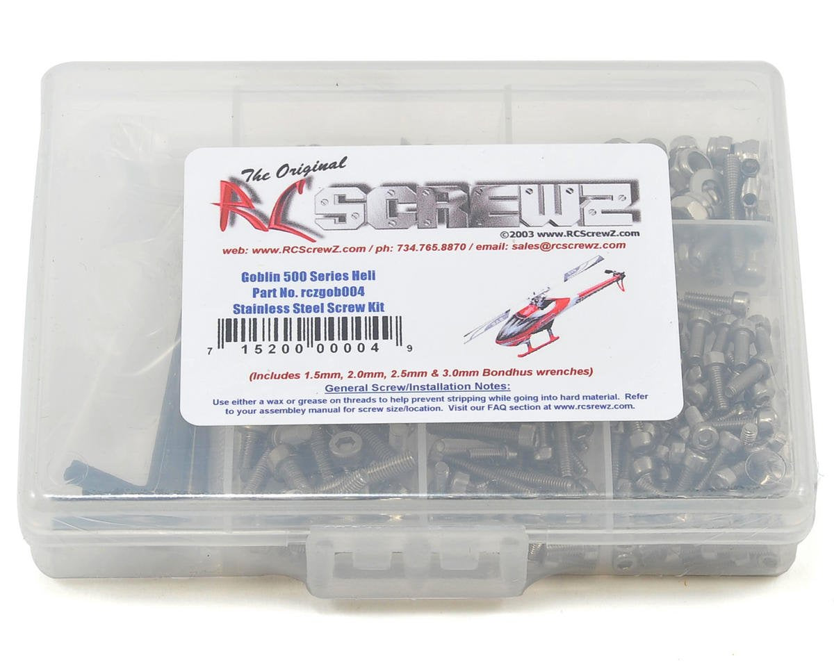 RCZGOB004 RC Screwz Goblin 500 Stainless Steel Screw Kit