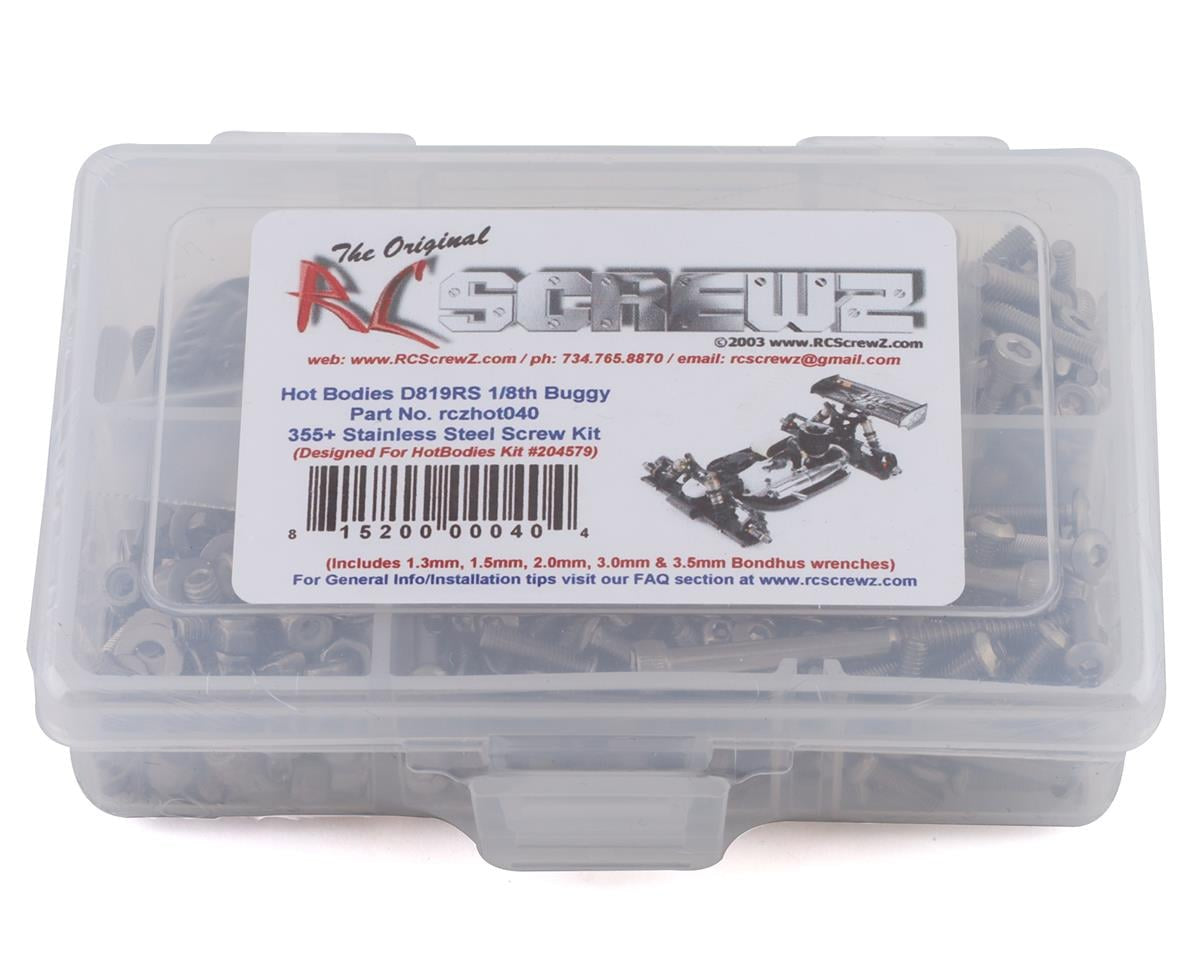 RCZHOT040 RC Screwz HotBodies D819RS Stainless Steel Screw Kit