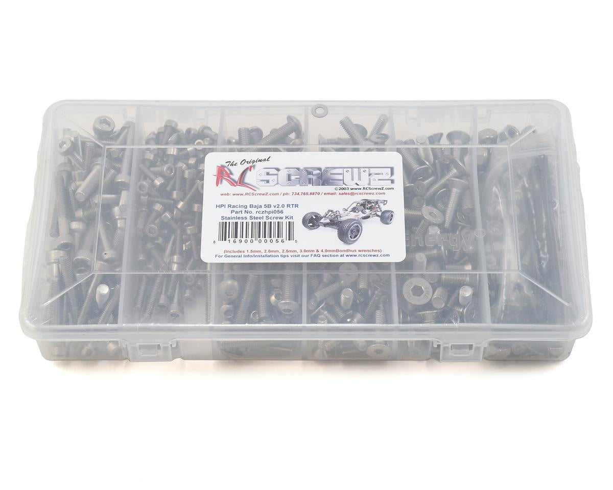 RCZHPI056 RC Screwz HPI Racing Baja 5B v2.0 Stainless Steel Screw Kit