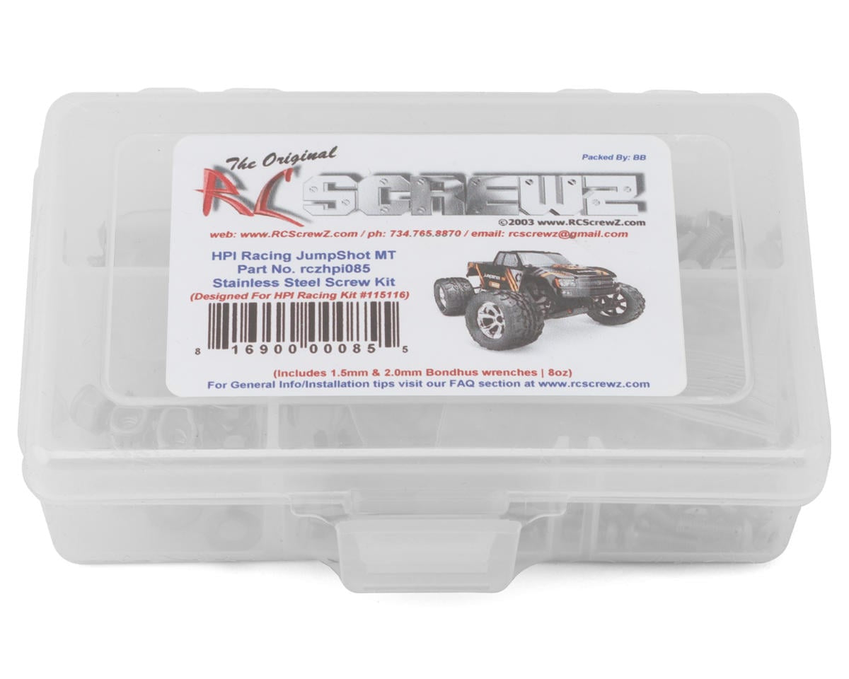 RCZHPI085 RC Screwz HPI Racing Jumpshot MT Stainless Steel Screw Kit