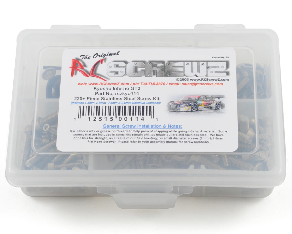 RCZKYO114 RC Screwz Screw Set: KYO Inferno GT2