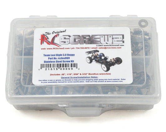 RCZLOS069 RC Screwz Losi 8ight 3.0 Stainless Steel Screw Kit