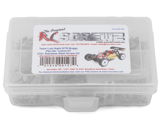 RCZLOS127 RC Screwz Team Losi 8IGHT 4WD RTR Stainless Steel Screw Kit