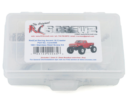 RCZRER085 RC Screwz Redcat Racing Ascent 18 Micro Crawler Stainless Steel Screw Kit