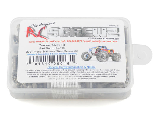 RCZTRA016 RC Screwz Stainless Steel Screw Kit for Traxxas T-Maxx 3.3
