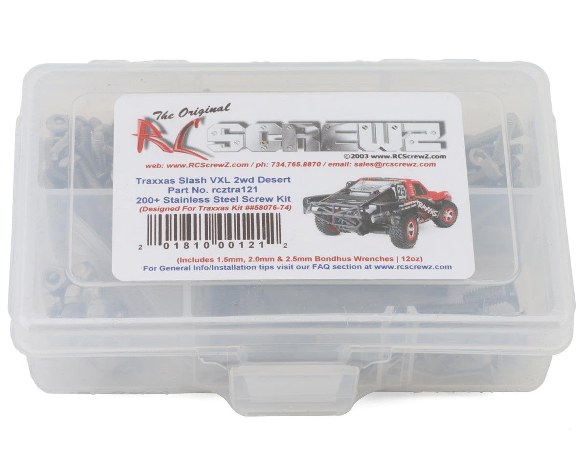RCZTRA121 RC Screwz Traxxas Slash VXL 2WD Desert Run Stainless Steel Screw Kit