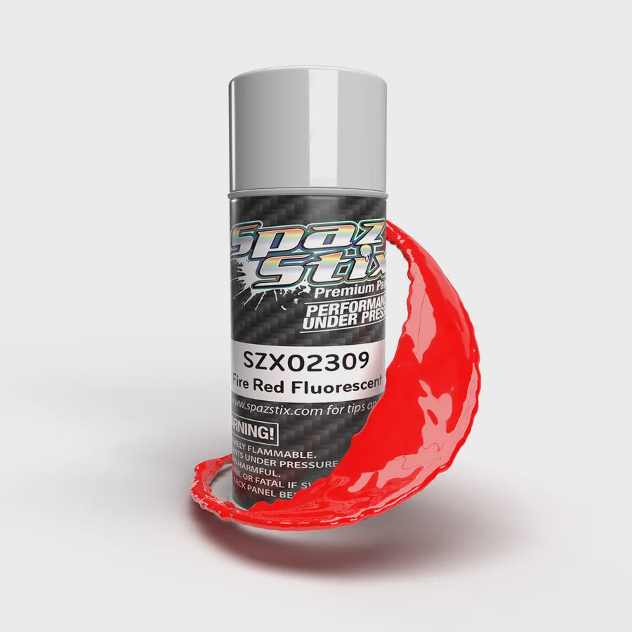 Fire Red Fluorescent Aerosol Paint, 3.5oz Can