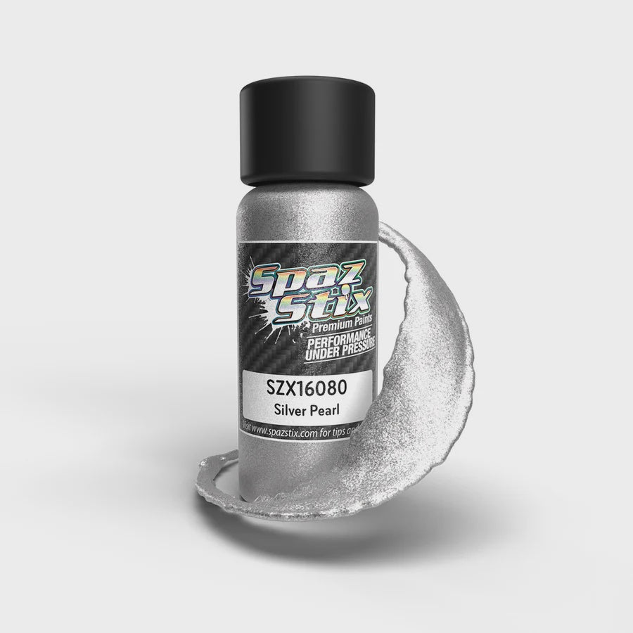 Silver Pearl Airbrush Ready Paint, 2oz Bottle