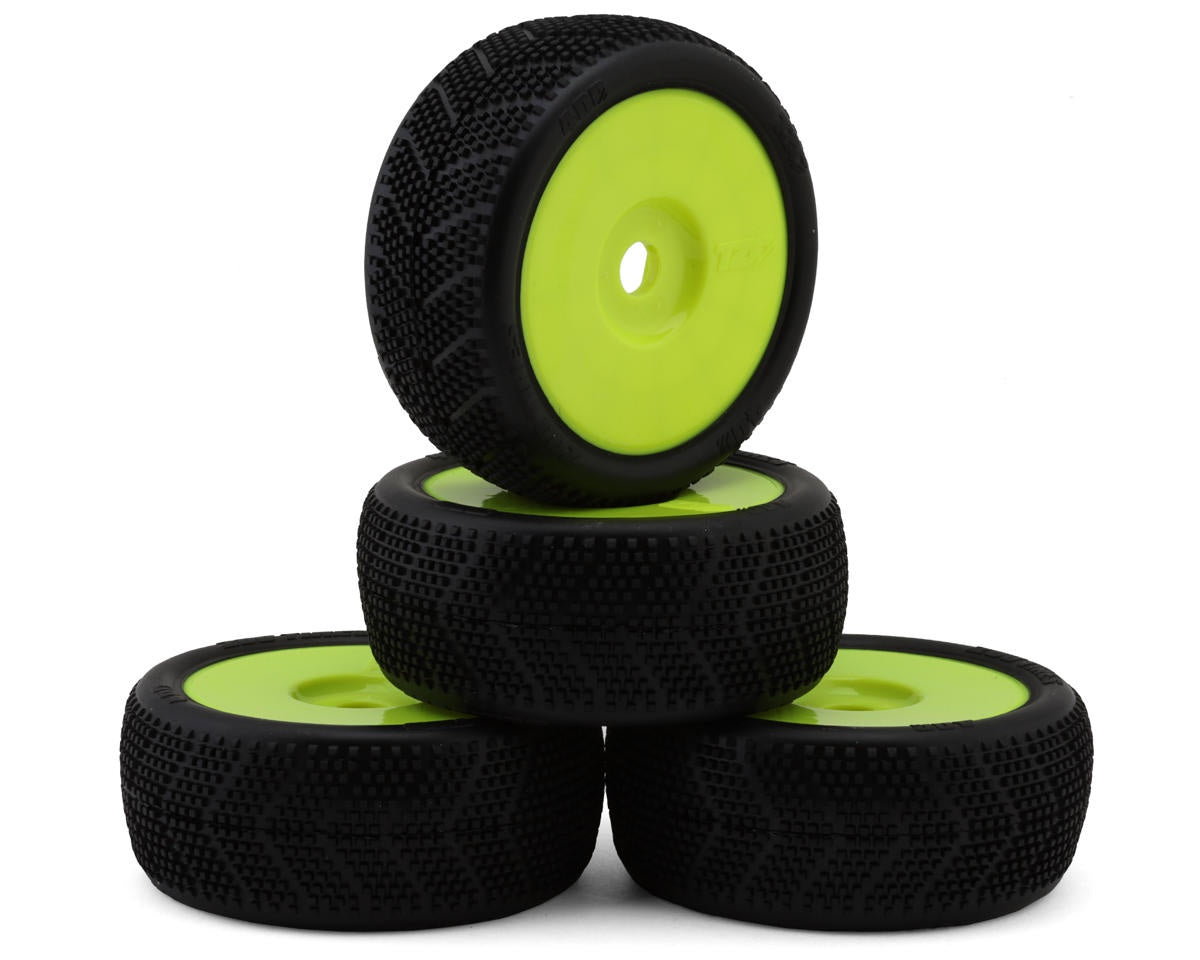 TZO Tires 400 1/8 Buggy Pre-Glued Tire Set (Yellow) (4) (Super Soft)