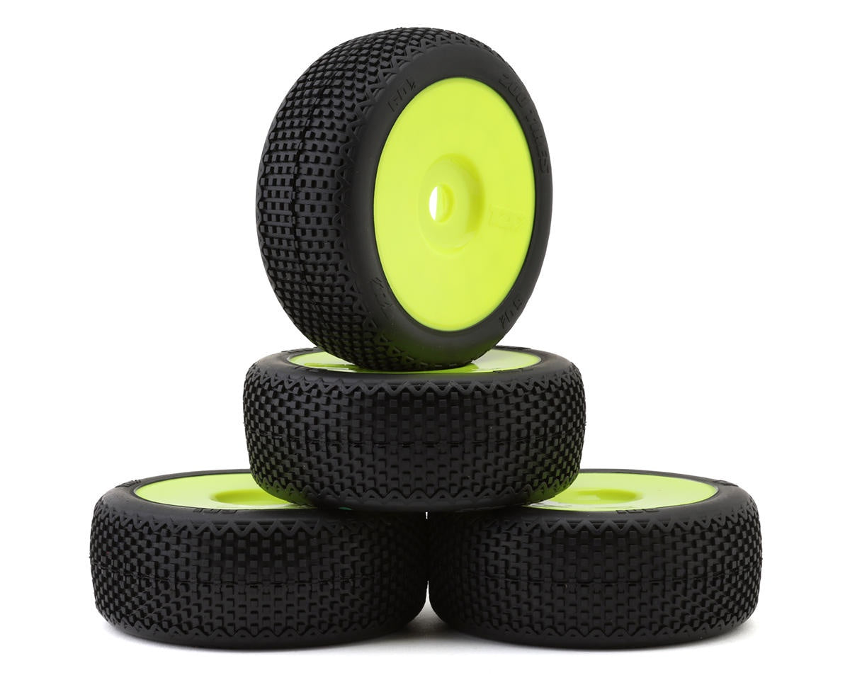 TZO Tires 601 1/8 Buggy Pre-Glued Tire Set (Yellow) (4) (Ultra Soft)