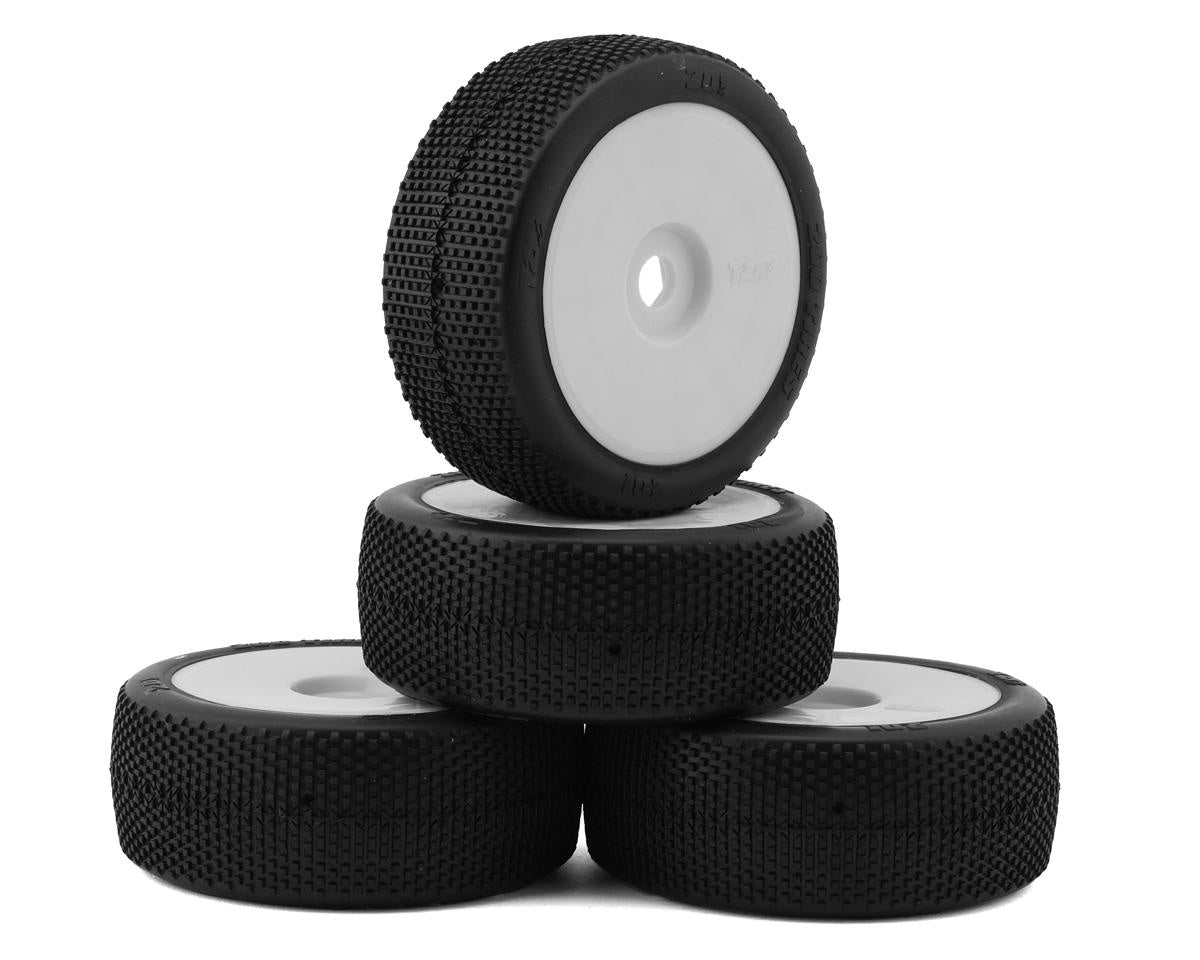 TZO Tires 201 1/8 Buggy Non-Glued Tire Set (White) (4) (Ultra Clay)