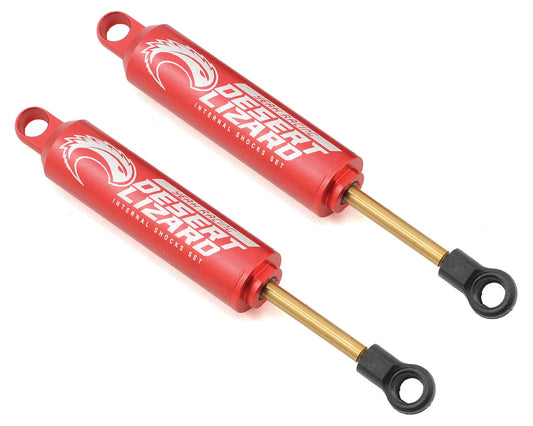 Yeah Racing Aluminum Desert Lizard Two Stage Internal Spring Shocks (Red) (2) (100mm)